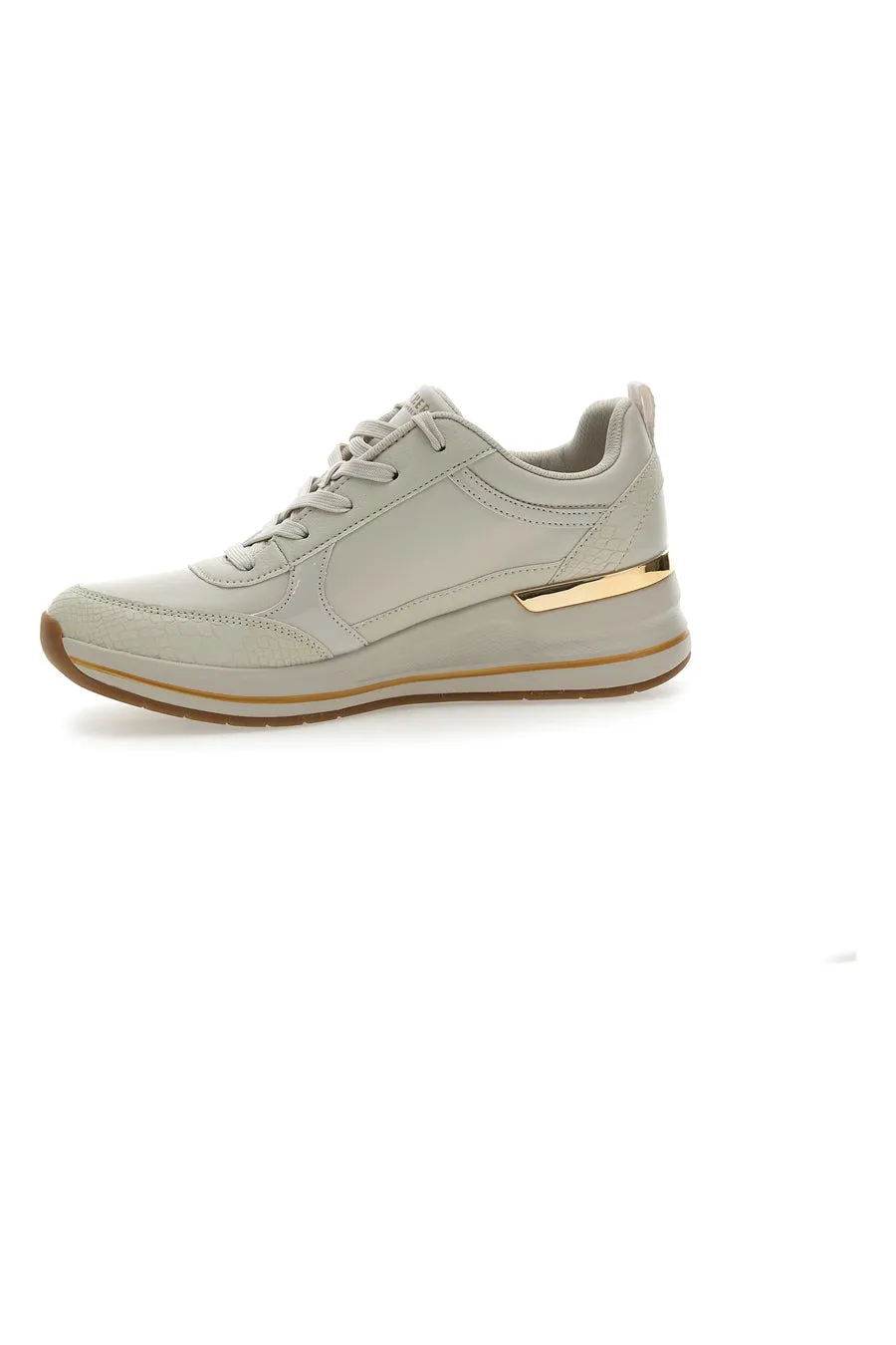 Sneakers Bianche con Zeppa SKECHERS BILLION 2 FINE SHINE