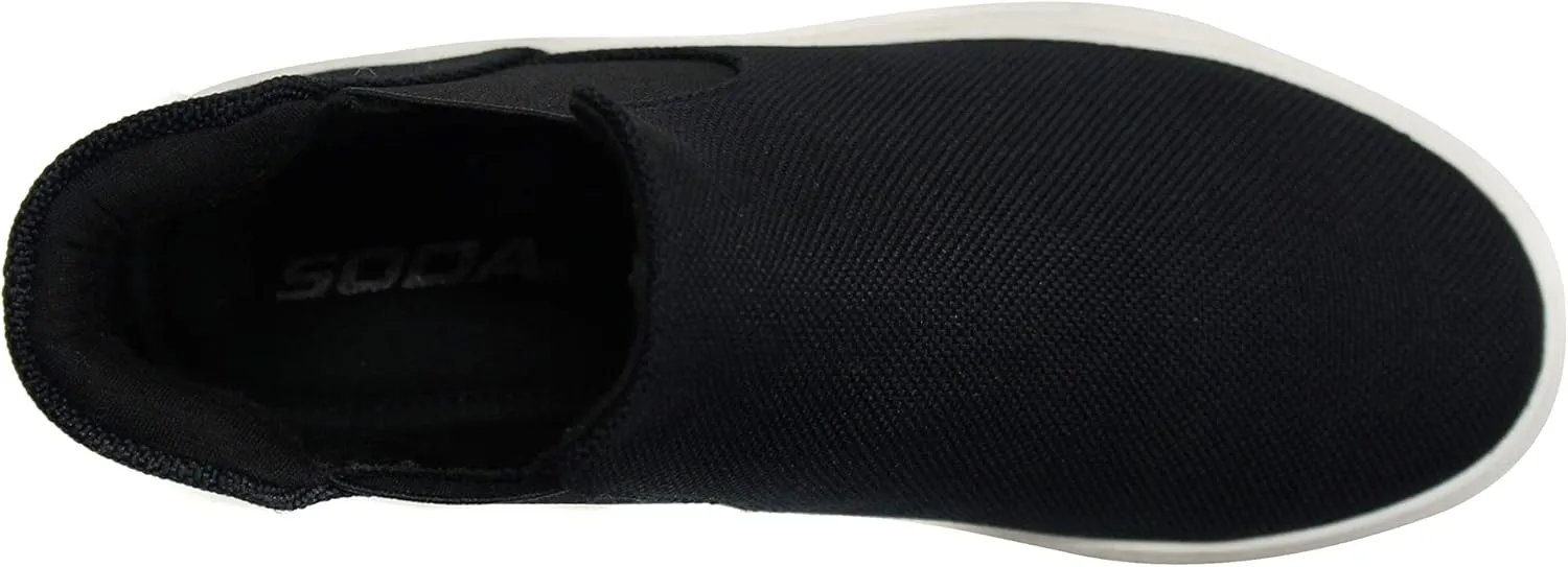 Soda Woods ~ Slip On High Top Twin Gore Double Layer Foam Padded Cushion Sock Fashion Sneakers