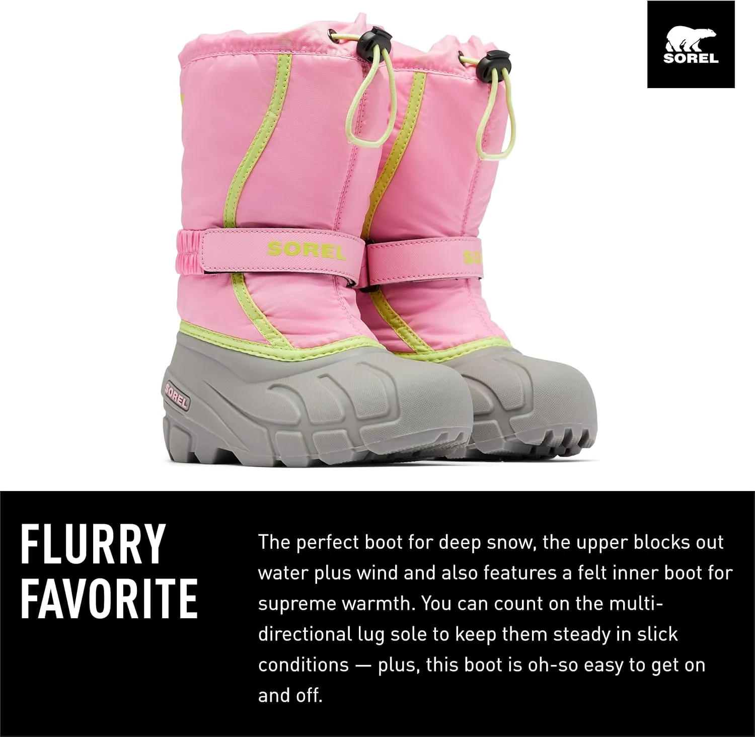 SOREL - Youth Flurry Winter Snow Boots for Kids