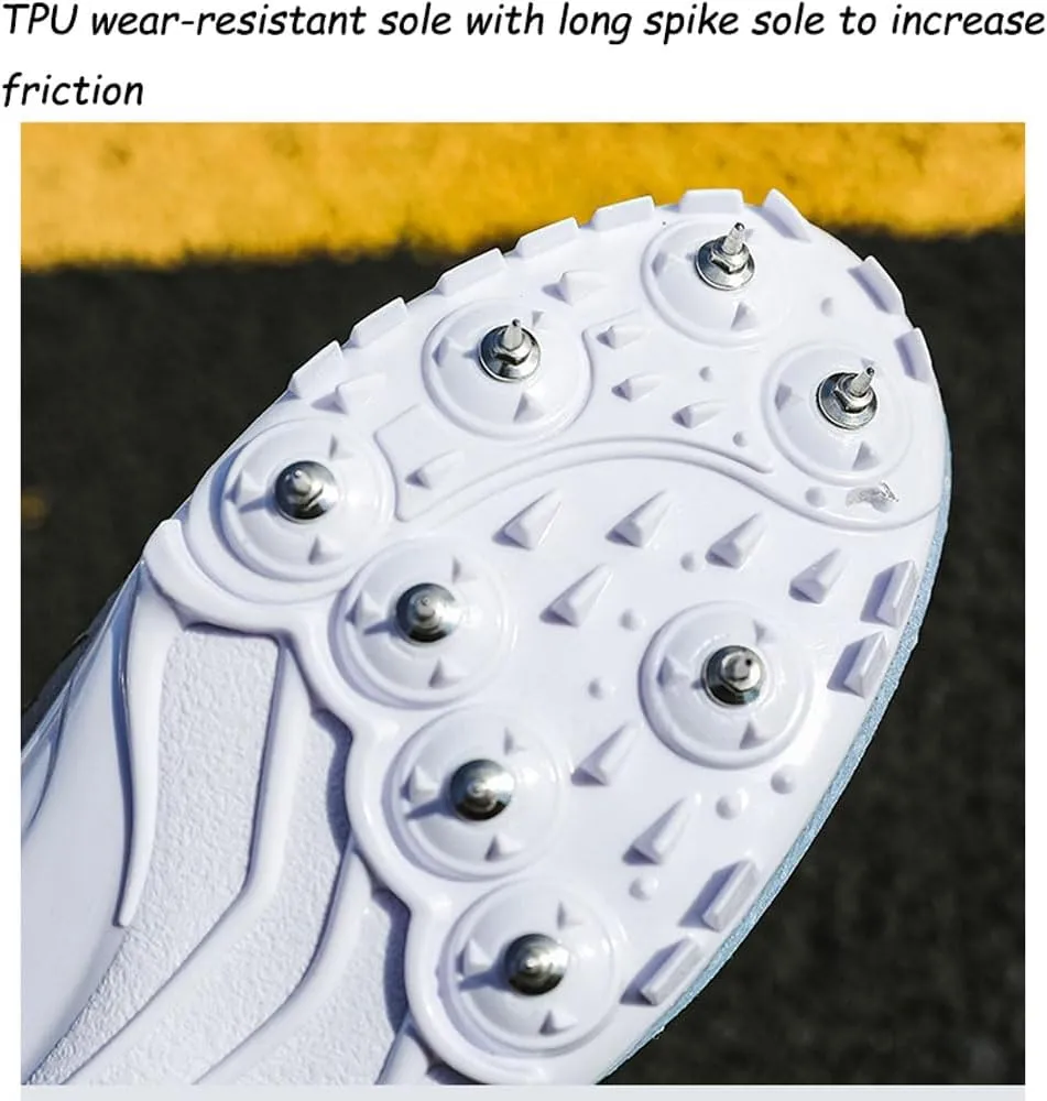 Sprint Track and Field Spike Shoes, unisex gradient color 8 Nails Track Shoes, Track Spikes Men Women Lightweight Fashion Running Spikes Track Shoes 100-400 Meter Race Sprinting Spikes Shoes,35-44 EU