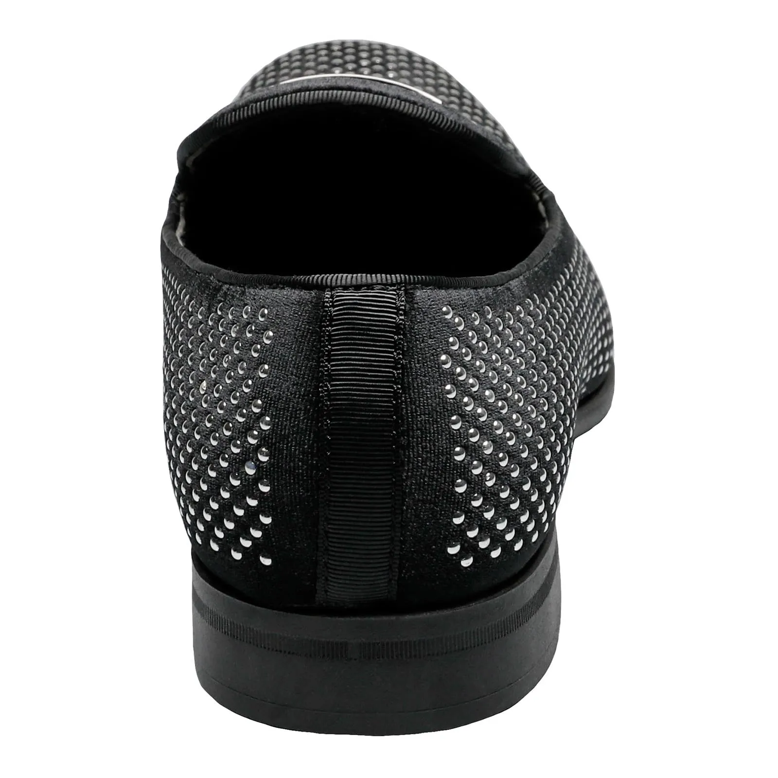 STACY ADAMS Men's, Swagger Loafer Black Silver 8.5 M