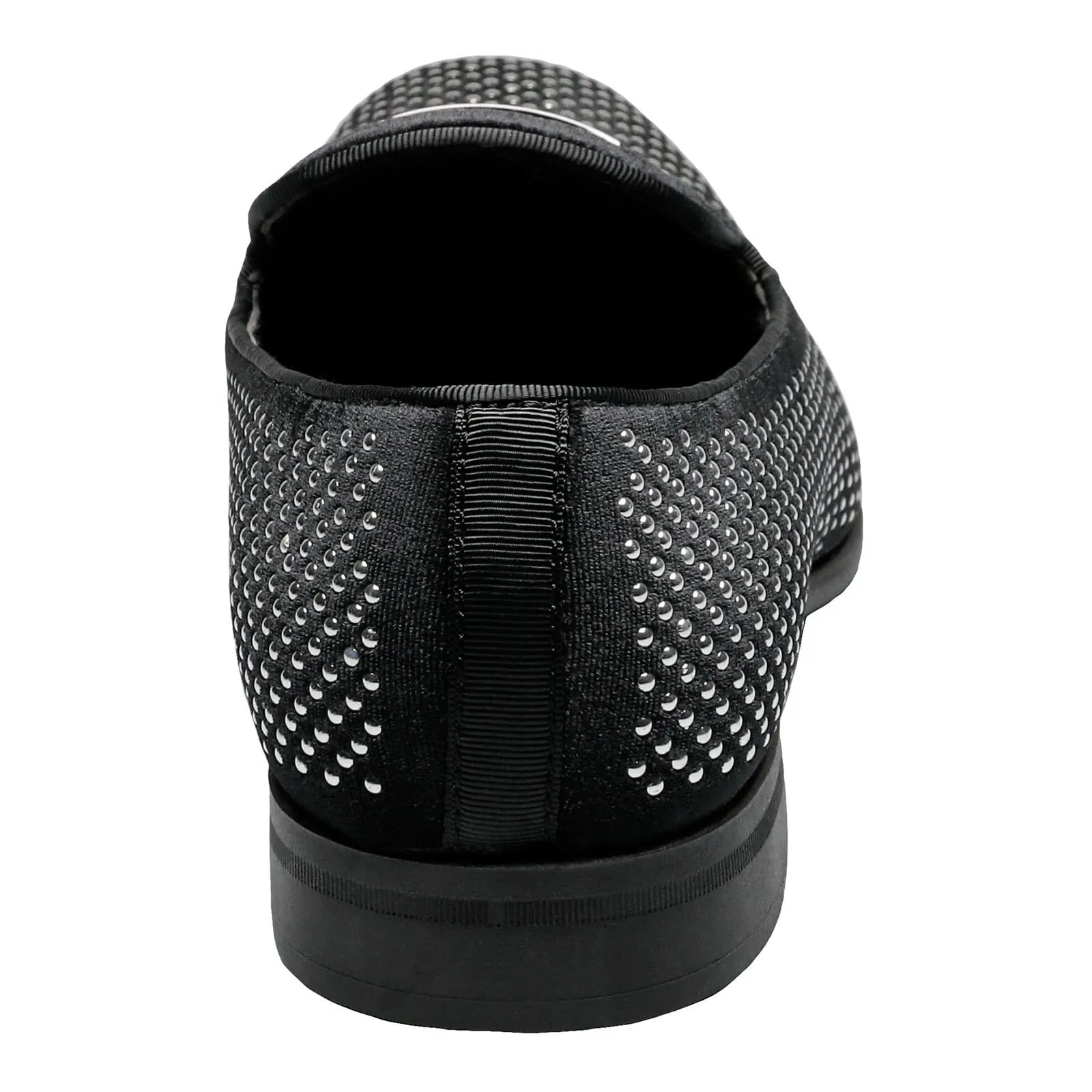 STACY ADAMS Men's, Swagger Loafer Black Silver 8.5 M