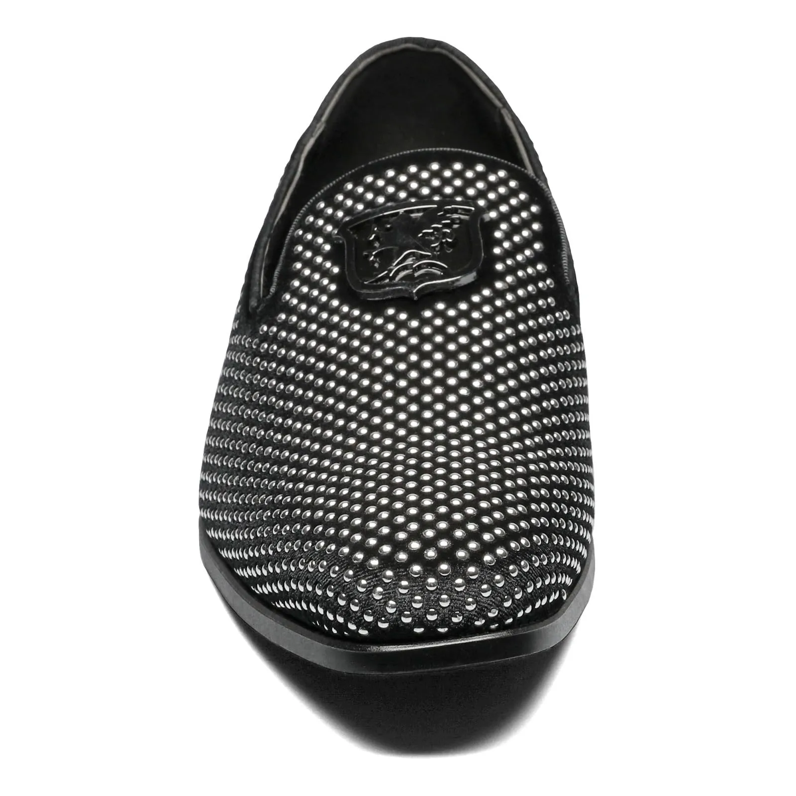 STACY ADAMS Men's, Swagger Loafer Black Silver 8.5 M