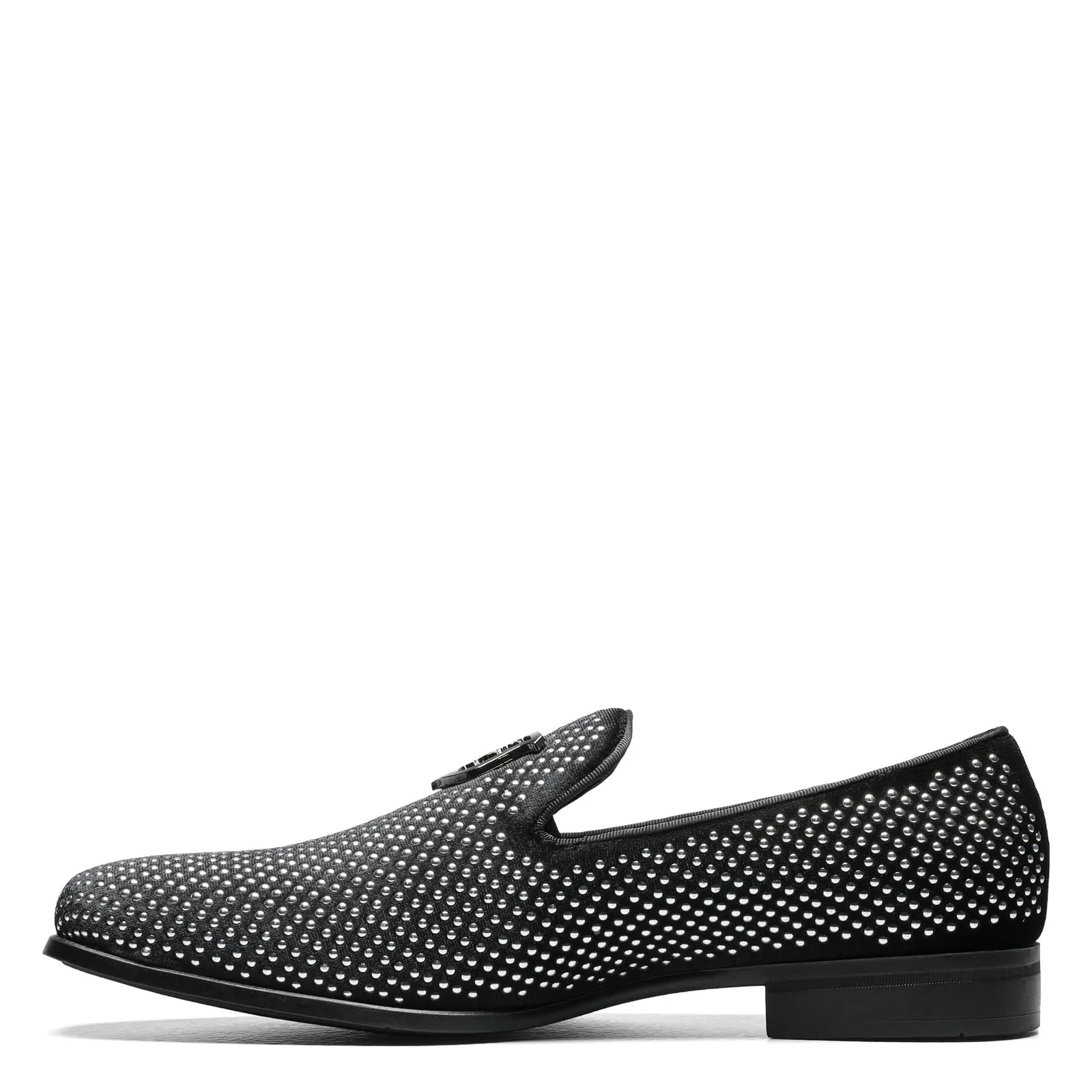 STACY ADAMS Men's, Swagger Loafer Black Silver 8.5 M