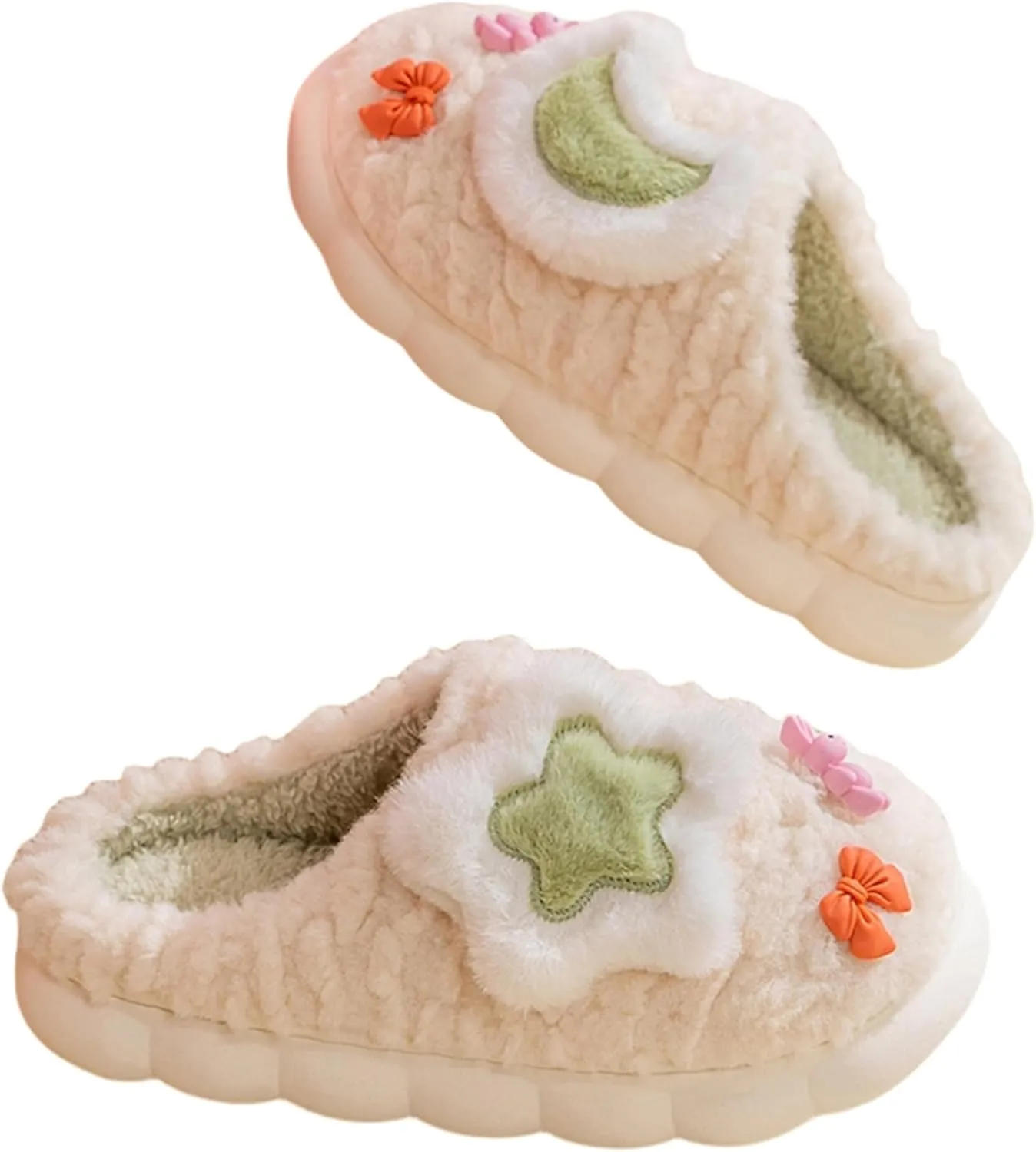 Star Cotton Plush Slippers - Men's & Women's Home Slippers