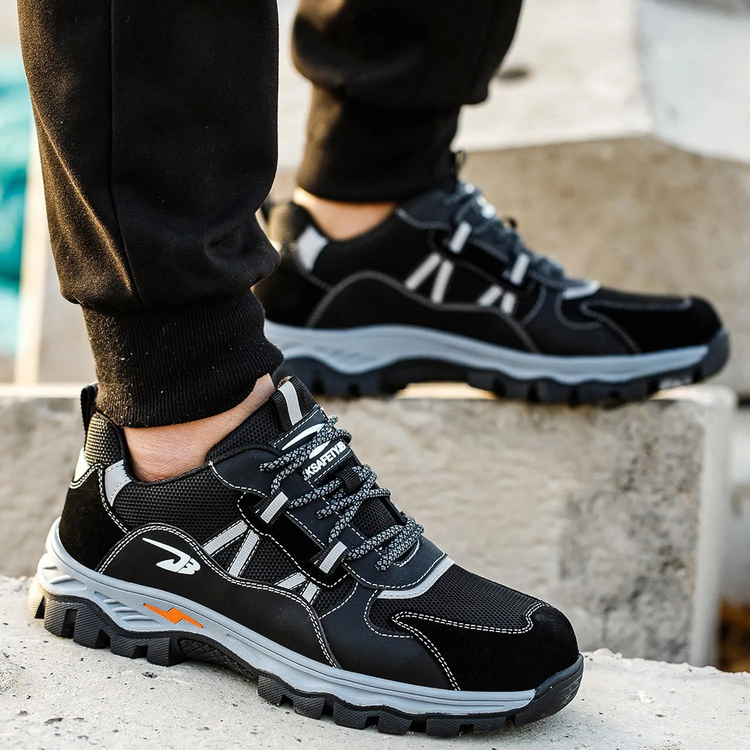 Steel Toe Safety Shoes for Men Women Work Sneakers Breathable Lightweight Industrial & Construction Shoe