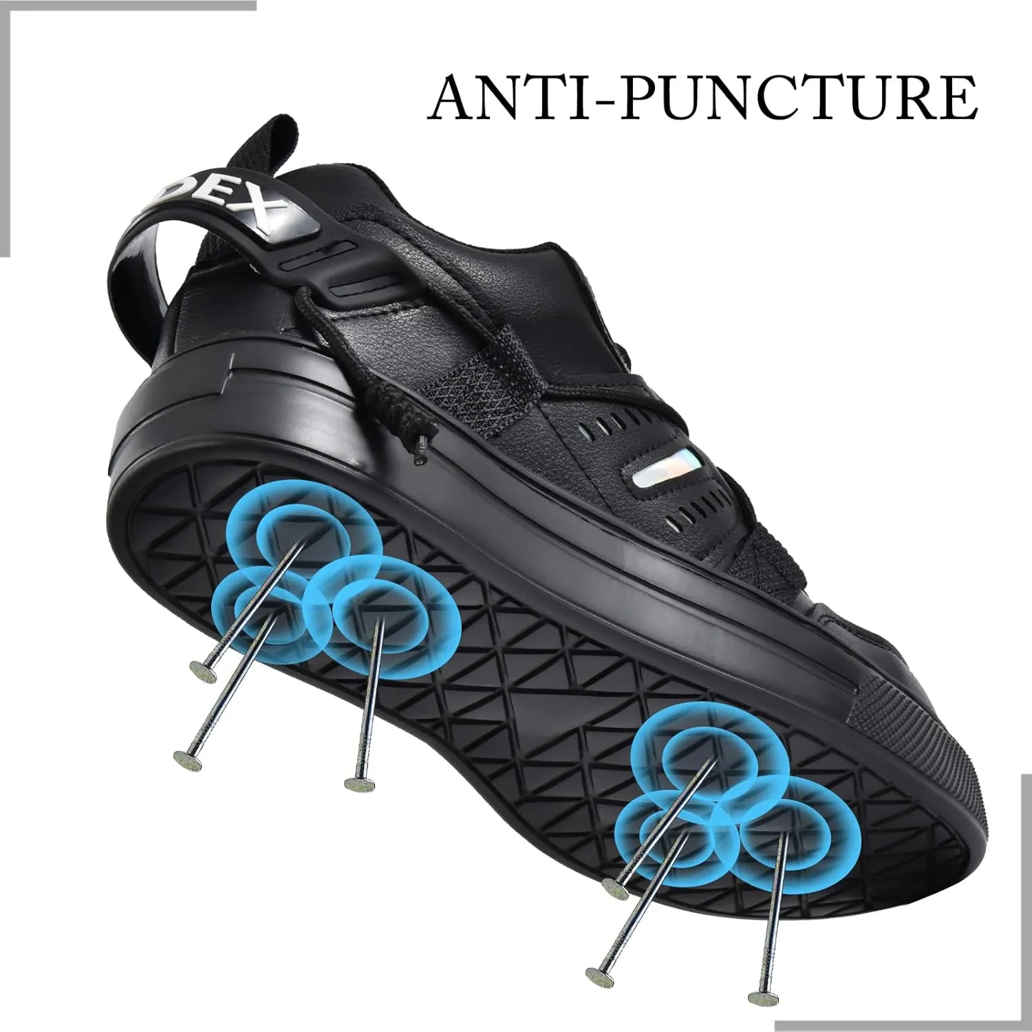 SUADEX Steel Toe Shoes for Men Women Indestructible Steel Toe Sneakers Lightweight Work Safety Shoes Puncture Proof Composite Toe