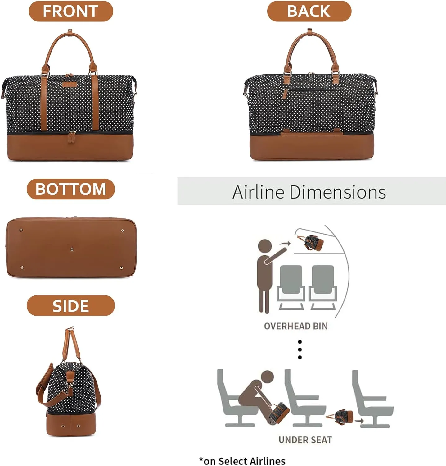 Sucipi Weekender Bags for Women Canvas Travel Duffle Bag with Shoe Compartment Overnight Bag Carry on Gym Duffel with Toiletry Bag for Traveling Weekend Hospital Bags for Labor and Delivery