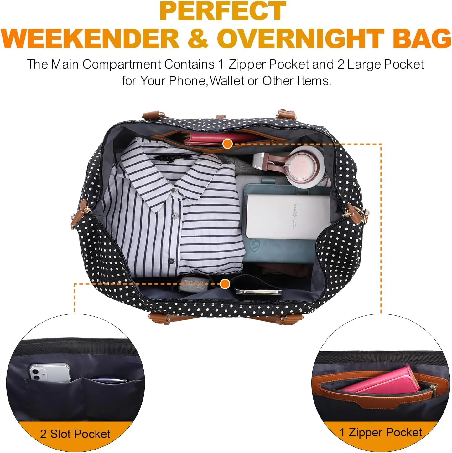 Sucipi Weekender Bags for Women Canvas Travel Duffle Bag with Shoe Compartment Overnight Bag Carry on Gym Duffel with Toiletry Bag for Traveling Weekend Hospital Bags for Labor and Delivery
