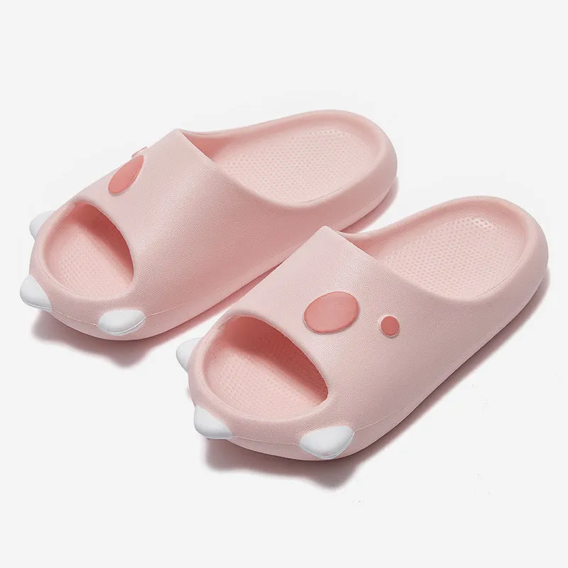 Summer Beach Breathable Cute Sandals Kids Cartoon EVA Indoor Soft Thick Bottom Non-slip Slippers
