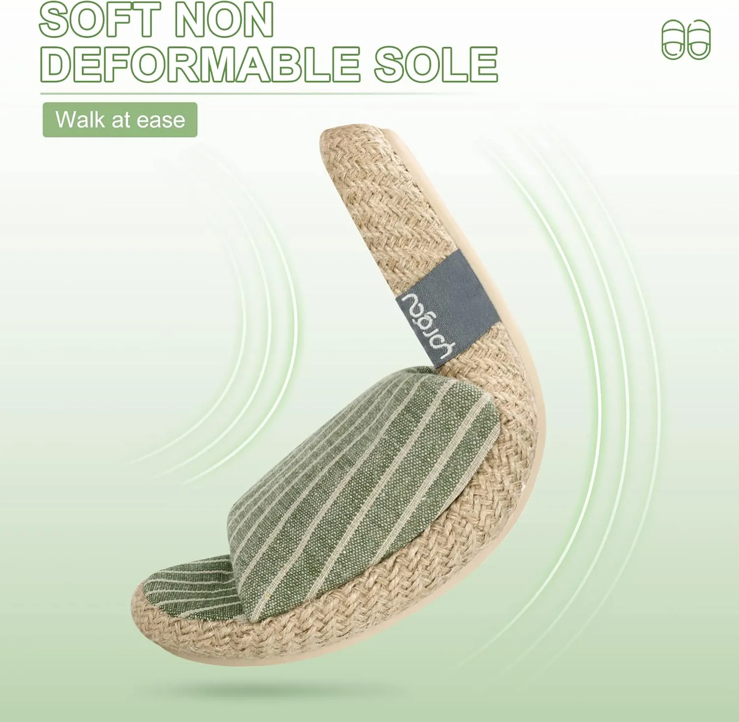 Summer House Slippers for Women Indoor Open Toe Women House Slippers Cotton and Linen Shoes Breathable Home TPR Outsole