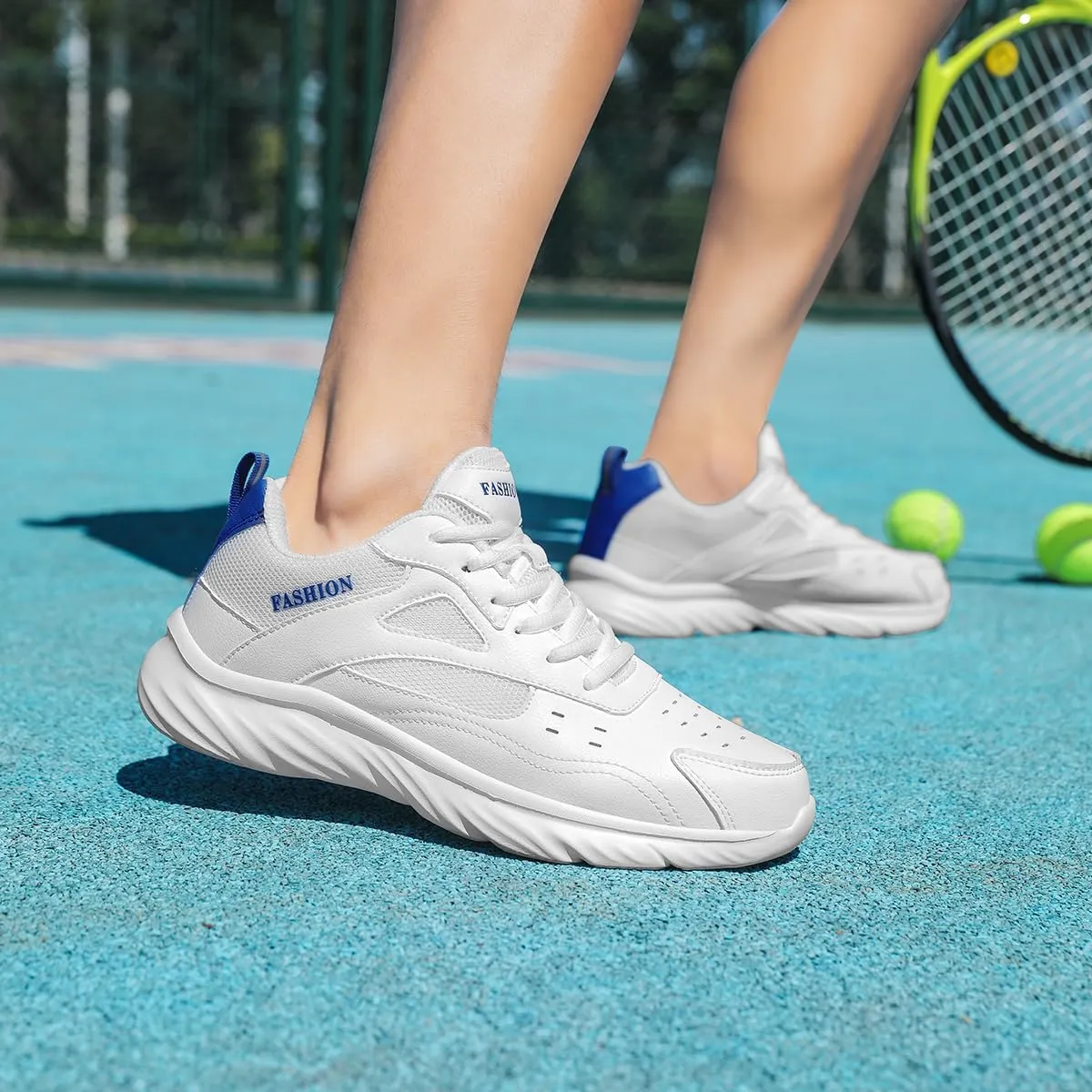 Tennis Shoes - Womens & Mens Non Slip Pickleball, Lightweight Fashion Indoor/Outdoor Court & Casual Walking, Volleyball Shoes