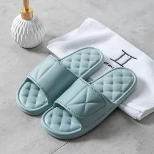 Therapeutic Massage Slippers,Acupressure Foot Massager,Summer Breathable EVA Slippers, Bathroom Non-Slip Massage Home Shoes,Blue B,41-42