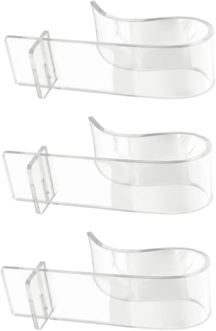 TIDTALEO 3Pcs Transparent Acrylic Shoe Display Stands High Heeled Shoes Storage Racks Shoe Organizer for Retail Online Display Sleek Design for Neat Shoe Presentation