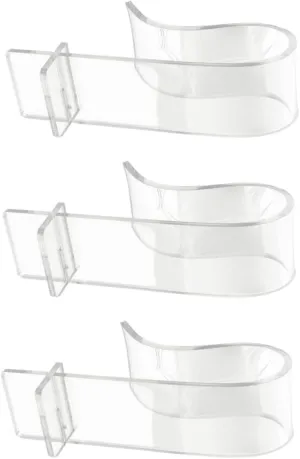 TIDTALEO 3Pcs Transparent Acrylic Shoe Display Stands High Heeled Shoes Storage Racks Shoe Organizer for Retail Online Display Sleek Design for Neat Shoe Presentation