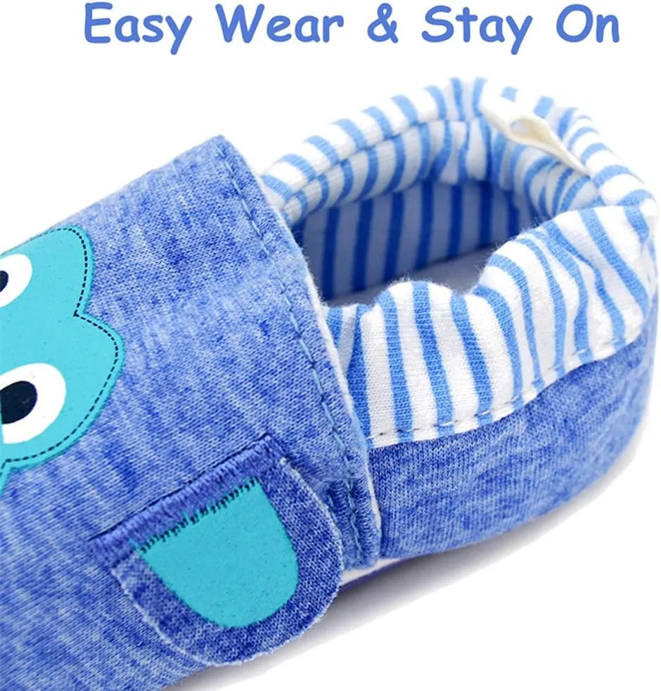 Timatego Toddler Baby Boys Girls Shoes Non Skid Slipper Sneaker Moccasins Infant First Walker House Walking Crib Shoes(6-24 Months)