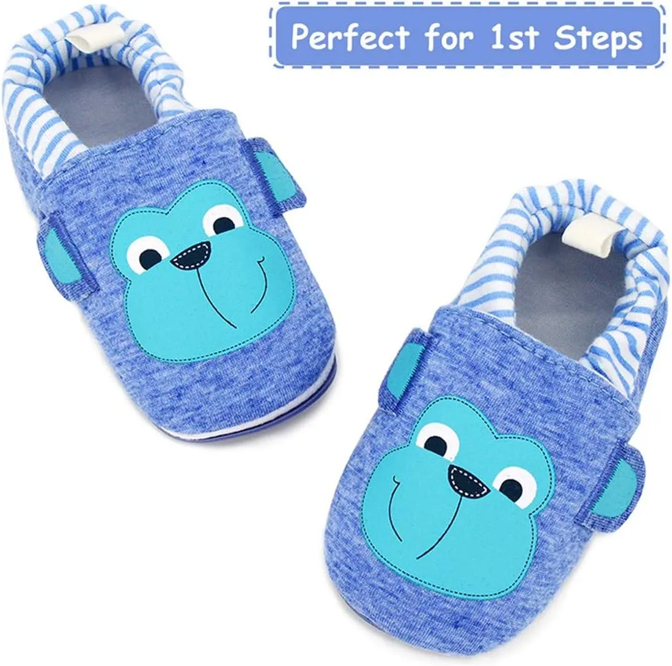 Timatego Toddler Baby Boys Girls Shoes Non Skid Slipper Sneaker Moccasins Infant First Walker House Walking Crib Shoes(6-24 Months)