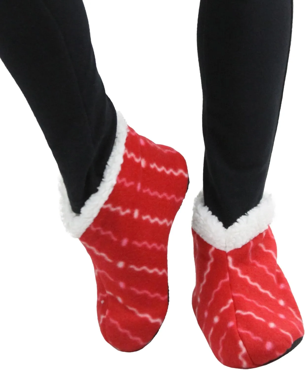 ToBeInStyle Women's Pack of 6 Heathered Bottom Grip Slipper Shoes