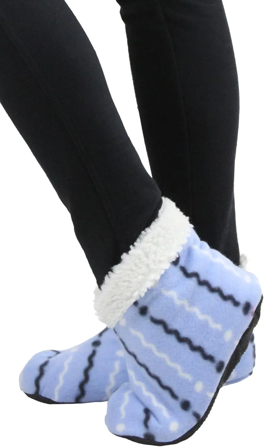 ToBeInStyle Women's Pack of 6 Heathered Bottom Grip Slipper Shoes