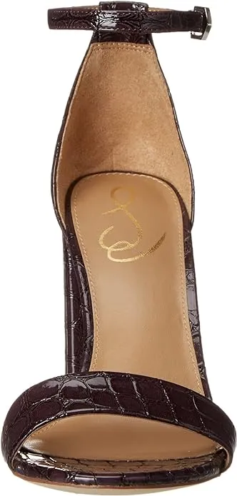 Toe Heel Open Sandal Strap High Eggplant Round Same-day shipping Wide Yaro Block Ankle Sam Functional Edelman
