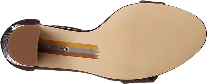 Toe Heel Open Sandal Strap High Eggplant Round Same-day shipping Wide Yaro Block Ankle Sam Functional Edelman