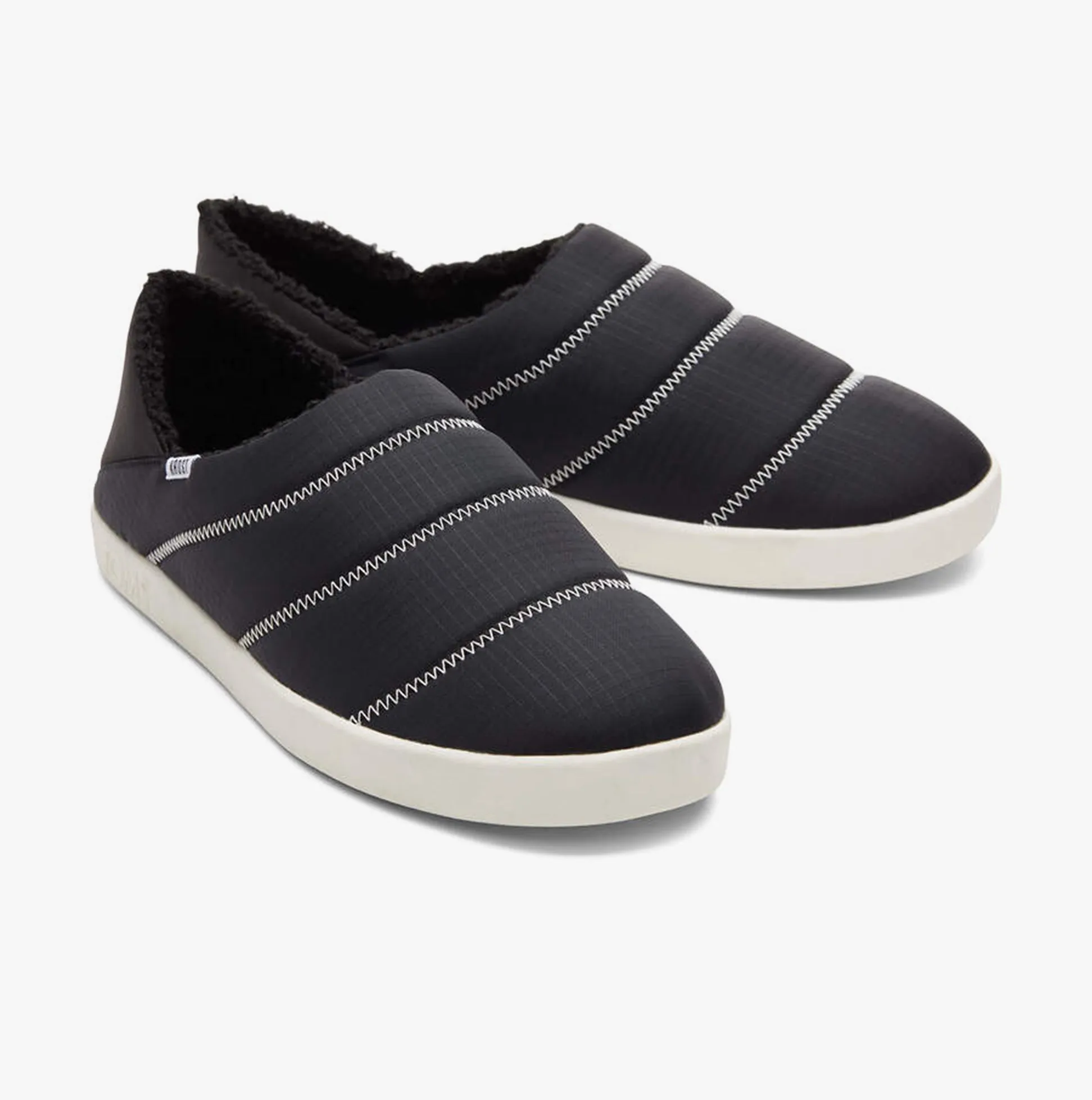 TOMS EZRA QUILTED RIPSTOP Mens Slippers Black