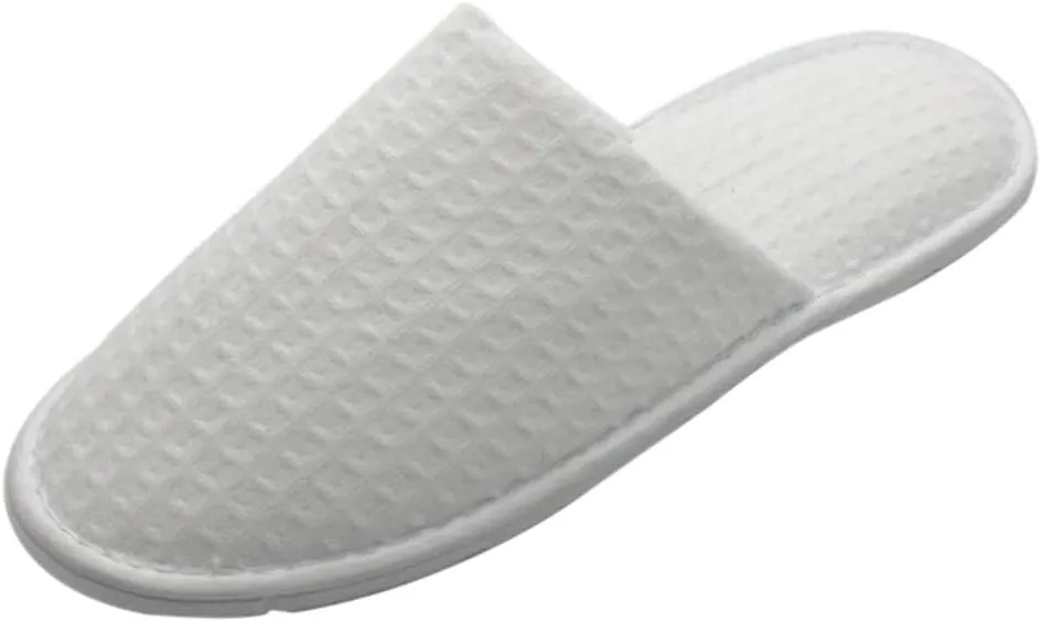 TRAVELWELL Closed Toe Spa Slippers Hotel Unisex for Women and Men 12 Pairs per Case