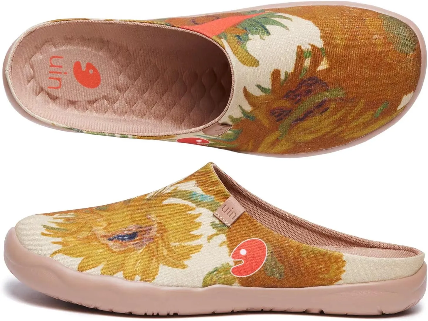 UIN Men's Painted Slipper Lightweight Comfort Mules Walking Casual Household Slip Ons Art Travel Shoes Malaga