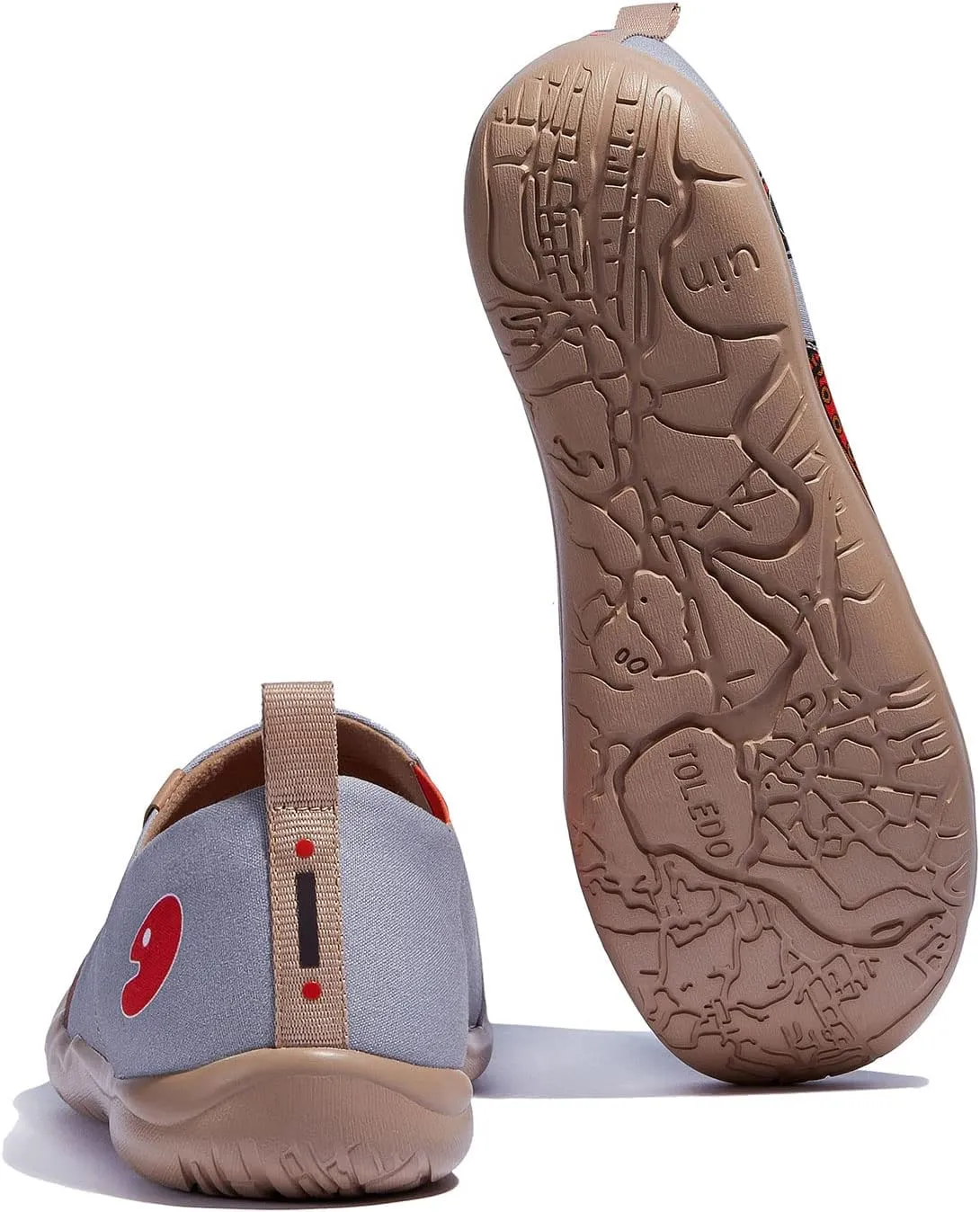 UIN Men's Walking Travel Shoes Slip On Canvas Casual Loafers Lightweight Comfort Fashion Sneaker Happy Doggies