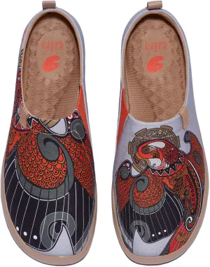 UIN Men's Walking Travel Shoes Slip On Canvas Casual Loafers Lightweight Comfort Fashion Sneaker Happy Doggies