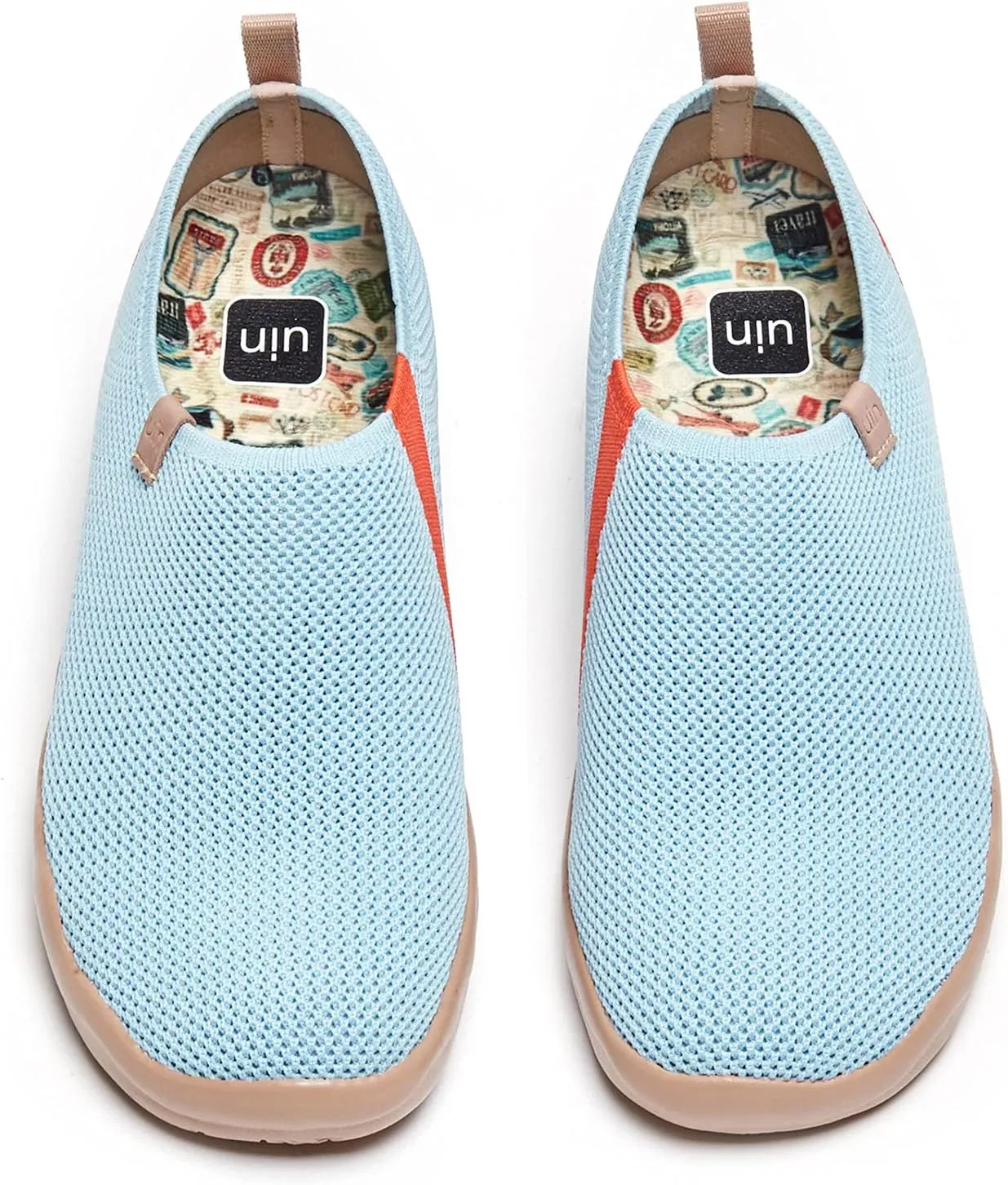 UIN Women's Slip Ons Lightweight Flats Sneakers Walking Casual Loafers Solid Color Travel Shoes