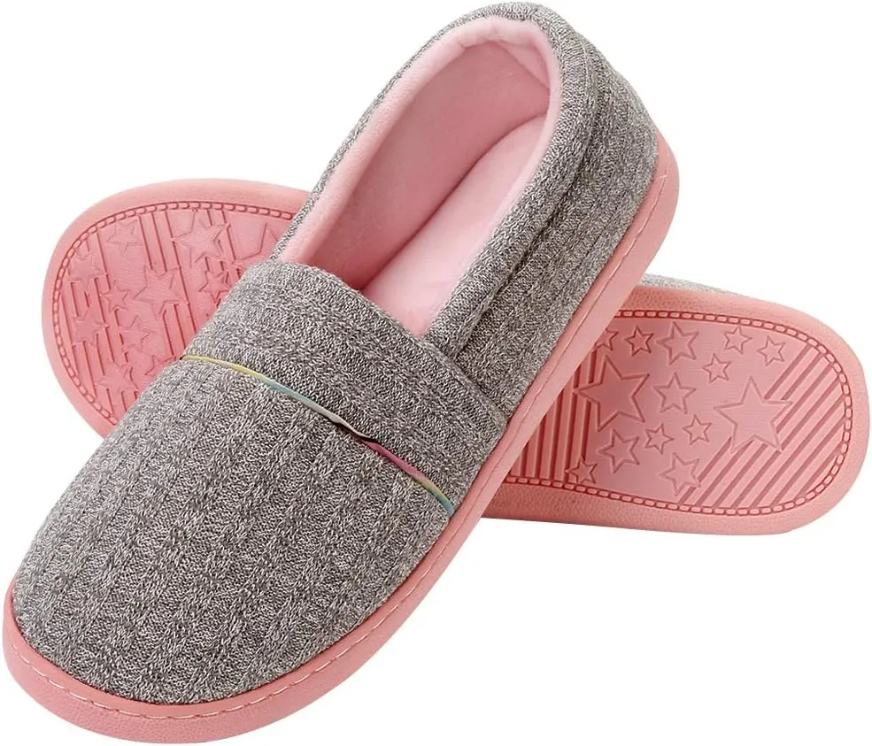 Urbancolor Women Washable Closed Back Indoor Slippers Anti-Slip House Slipper Breathable Home Shoes
