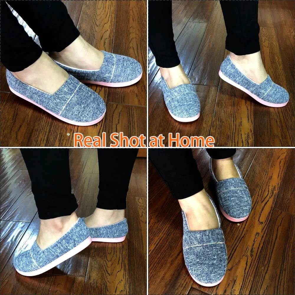 Urbancolor Women Washable Closed Back Indoor Slippers Anti-Slip House Slipper Breathable Home Shoes