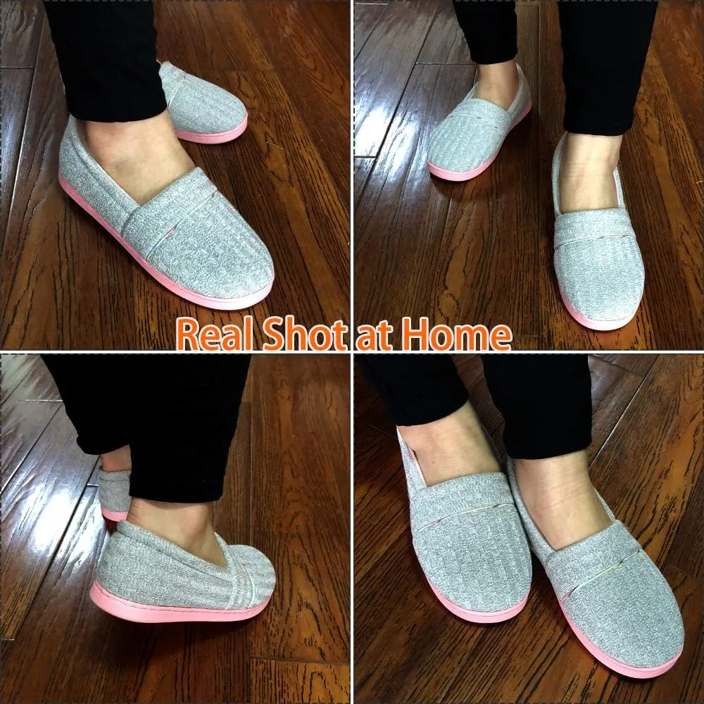 Urbancolor Women Washable Closed Back Indoor Slippers Anti-Slip House Slipper Breathable Home Shoes