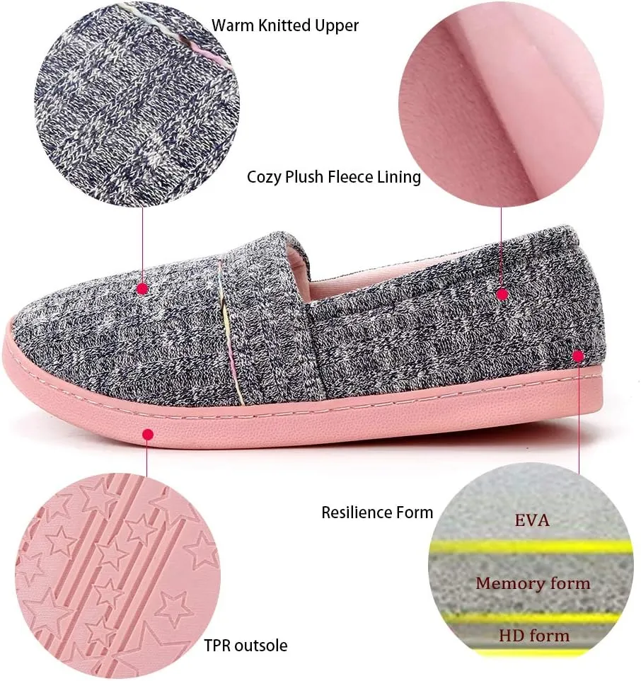 Urbancolor Women Washable Closed Back Indoor Slippers Anti-Slip House Slipper Breathable Home Shoes