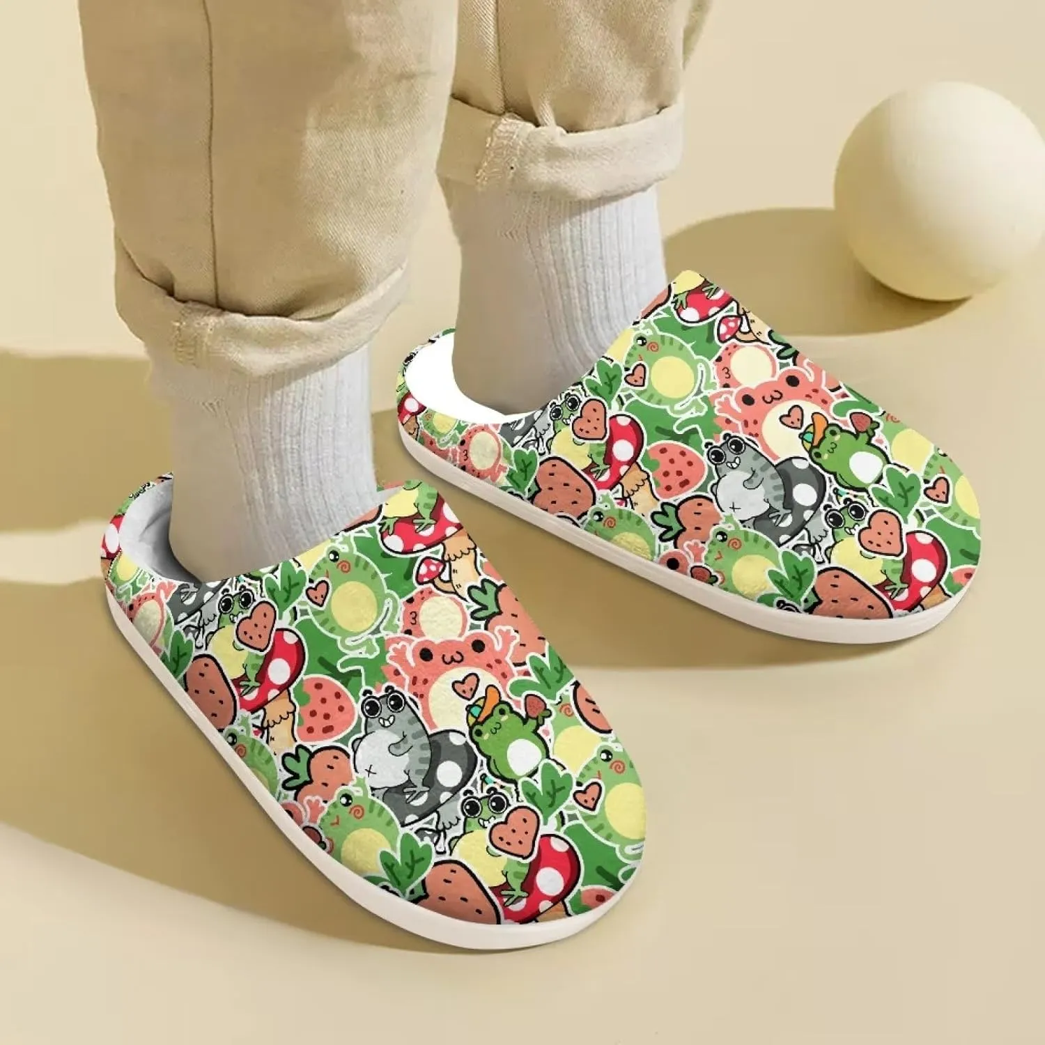 US 9-US 14.9 Unisex Girls and Boys Plush Slippers House Bedroom Shoes Warm Cozy Lightweight Kids Shoes