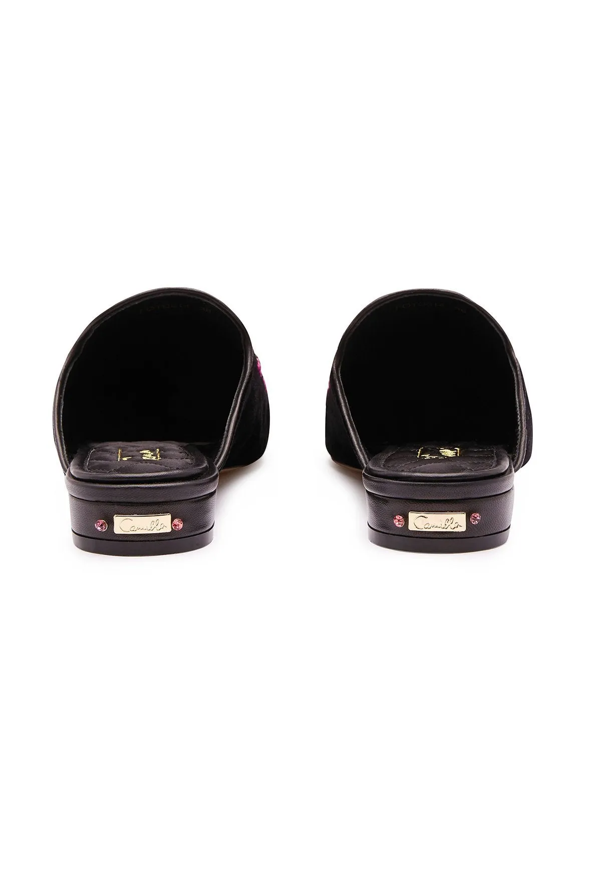 VELVET SLIPPER BLACK