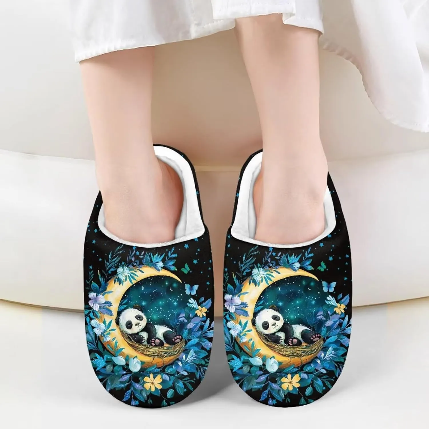 Veniyate House Slippers Cozy Plush Indoor Outdoor House Shoes Bedroom Slippers for Toddler Kid