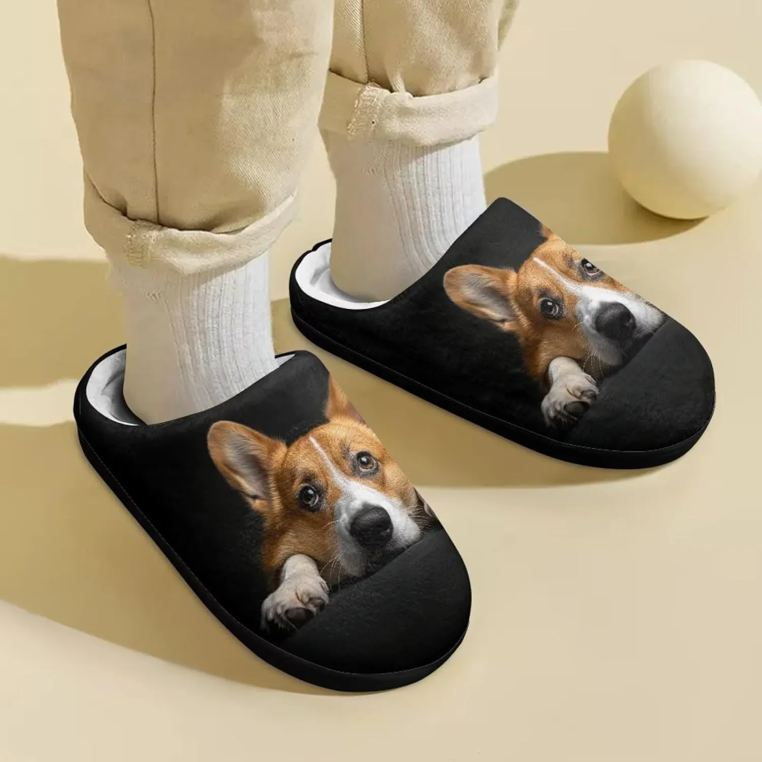 Veniyate Plush Warm Slippers for Girls Boys Kids Toddlers Winter Indoor House Home Shoes