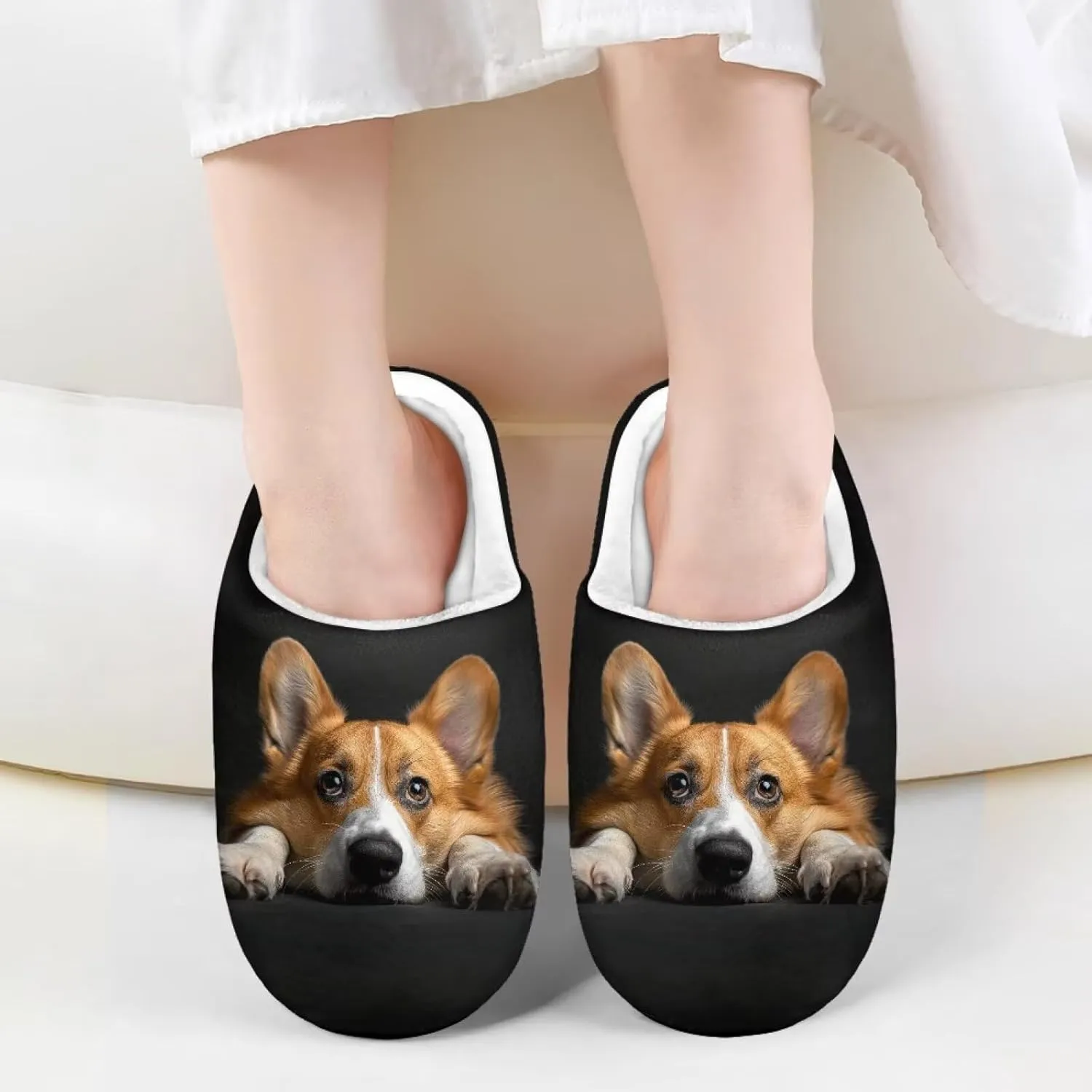 Veniyate Plush Warm Slippers for Girls Boys Kids Toddlers Winter Indoor House Home Shoes