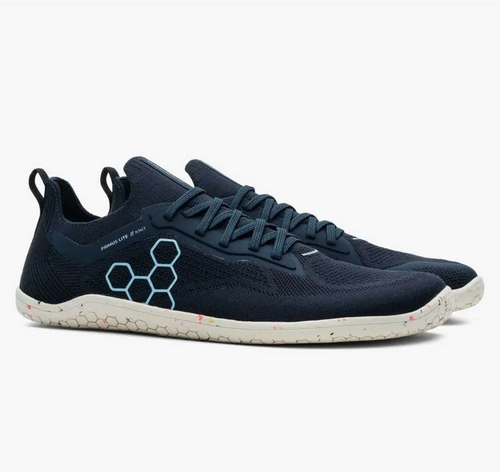 Vivobarefoot Primus Lite Knit Mens Barefoot Shoes | Build Strength, Balance & Mobility | Lightweight for Training & Running | Wide Fit Grounding Shoes | Flexible Knit