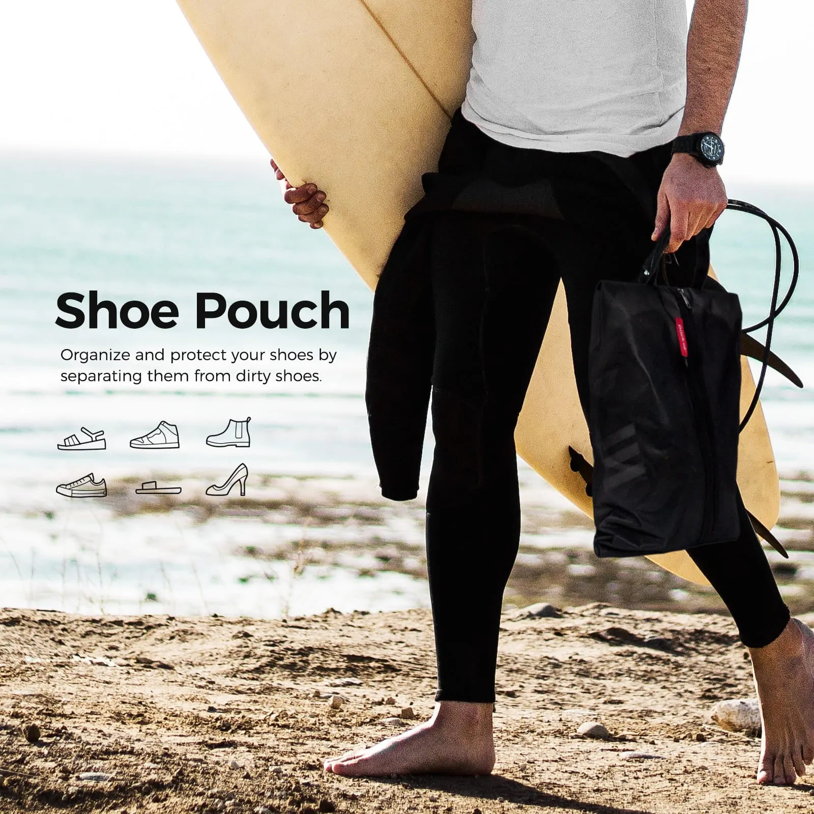 Water-Resistant Travel Shoe Bag – Lightweight Portable Organizer for Shoes