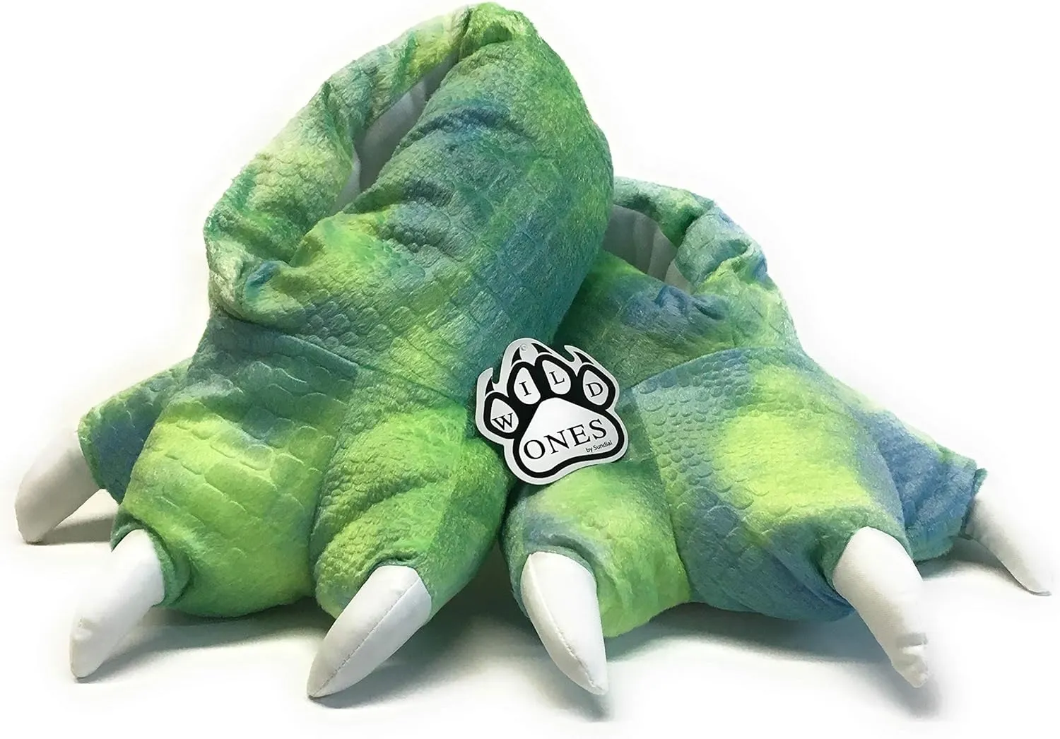Wild Ones Furry Animal Claw Slippers for Toddlers, Kids and Adults
