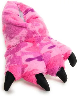 Wild Ones Furry Animal Claw Slippers for Toddlers, Kids and Adults