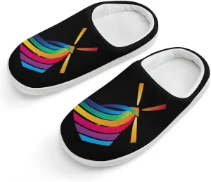 Winds of Change Rainbow Cute Cotton Slippers Anti-slip House Shoes Funny Slipper Indoor Outdoor