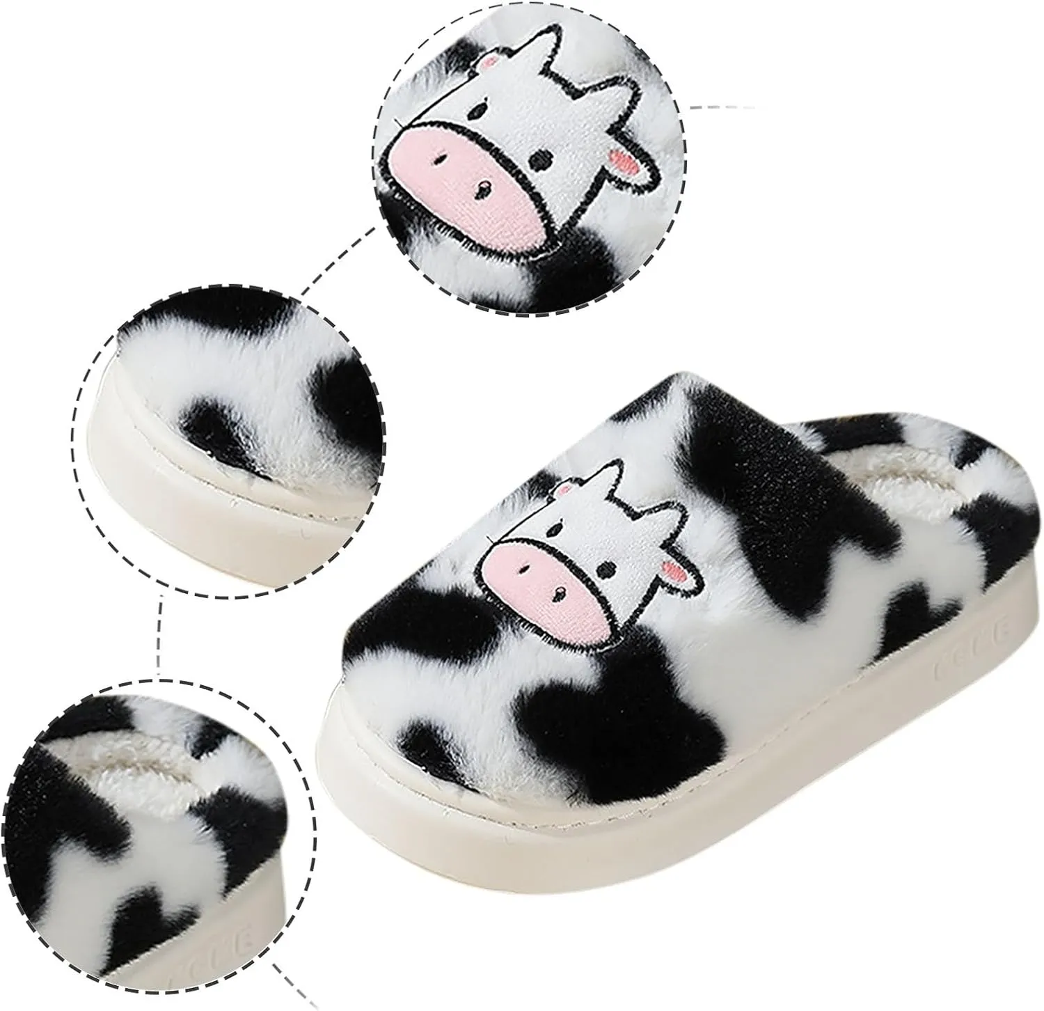 Winter Fuzzy House Slippers Comfort House Slippers Fluffy Plush Halloween Slippers Indoor
