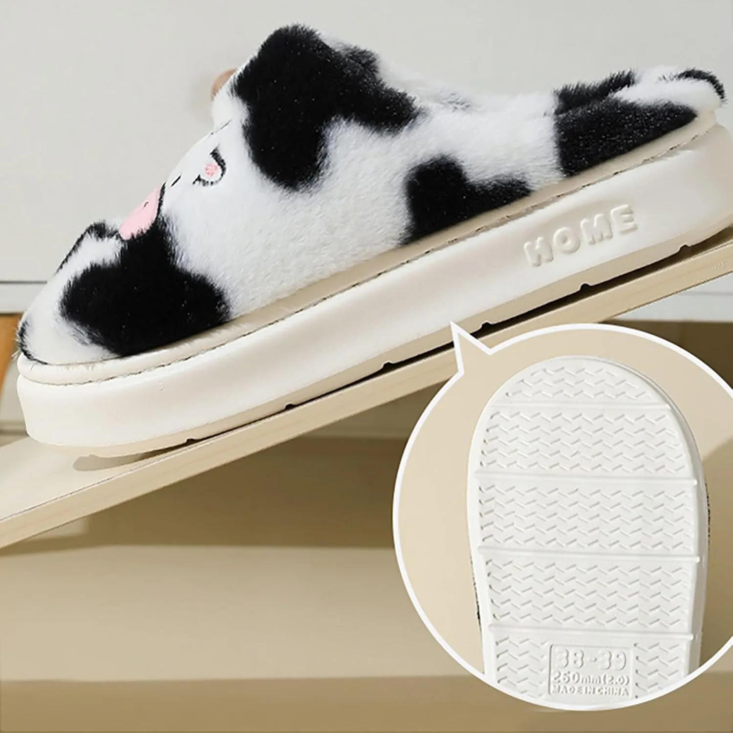 Winter Fuzzy House Slippers Comfort House Slippers Fluffy Plush Halloween Slippers Indoor