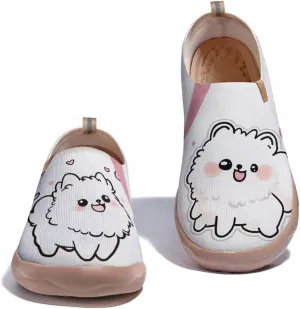 Women's Artistic Painted Travel Shoes Slip-On Casual Leather Loafers Lightweight and Comfortable Animal Style Sneakers