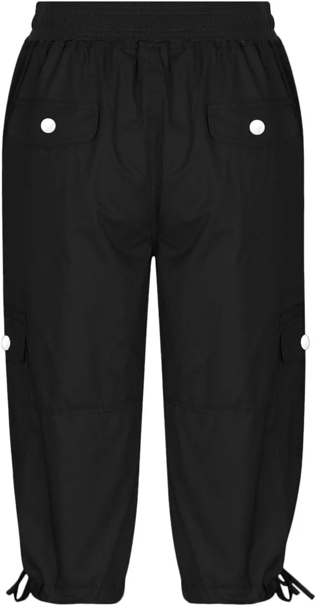 Women's Cargo Shorts Summer 2025 Dressy Capris Casual Elastic Casual Hiking Cargo Shorts Trendy Outdoor Outfits