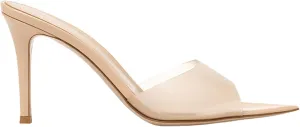 Women's Clear Pointed Open Toe Stiletto Heel Slide Sandals Fashion Sexy Slip On Transparent Strap High Heels Mules Summer Backless Party Wedding Prom Dress Shoes